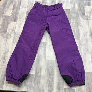 ✅Womens L Columbia Purple Nylon Snow Pants With Elastic Adjustible Waist